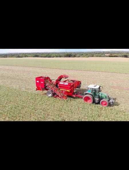 德国大蒜收割机,一小时收割大蒜40吨,面积可达12亩-度小视