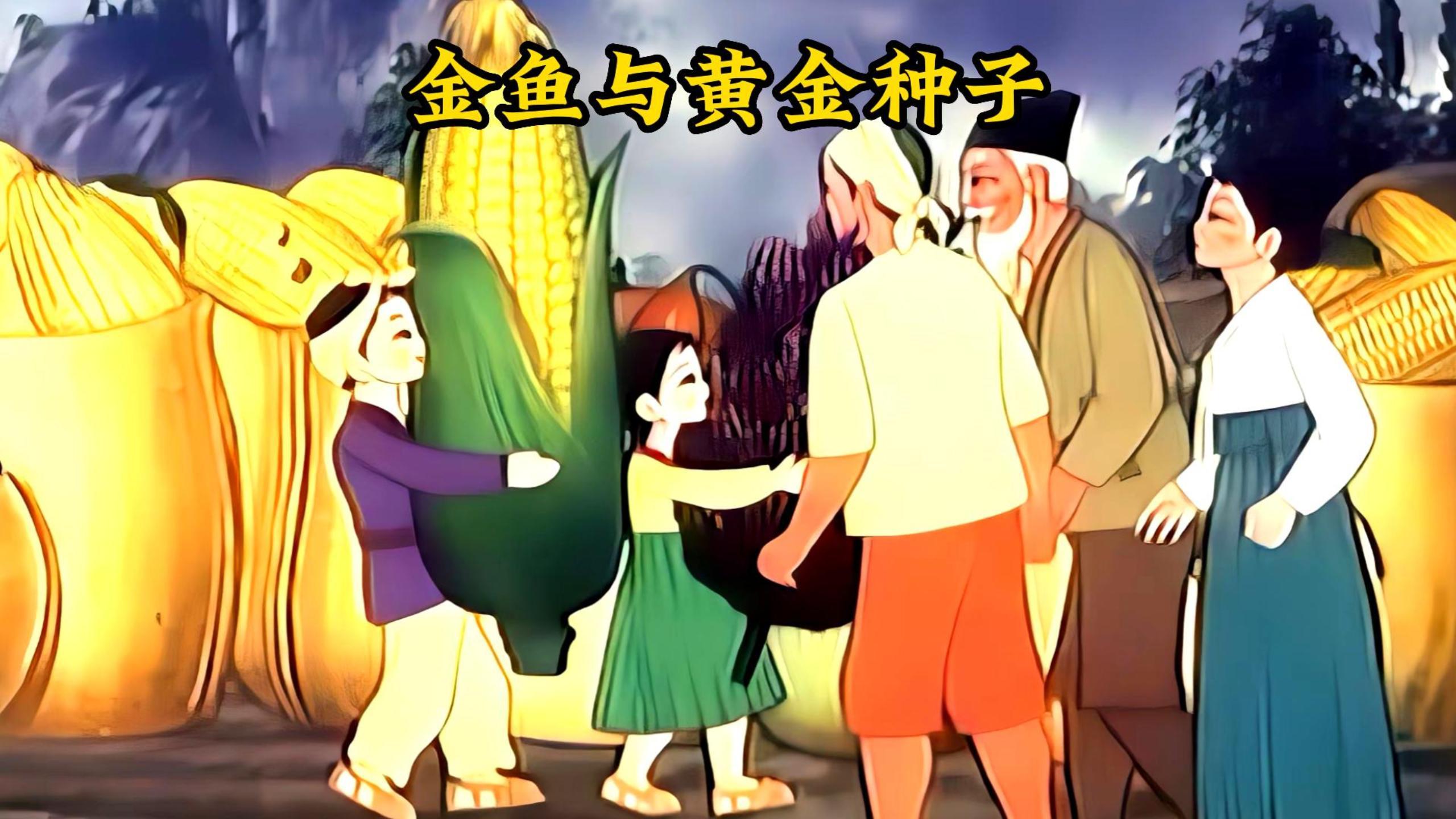男孩意外救下一条金鱼,不成想却因此有了福报,获得一枚黄金种子