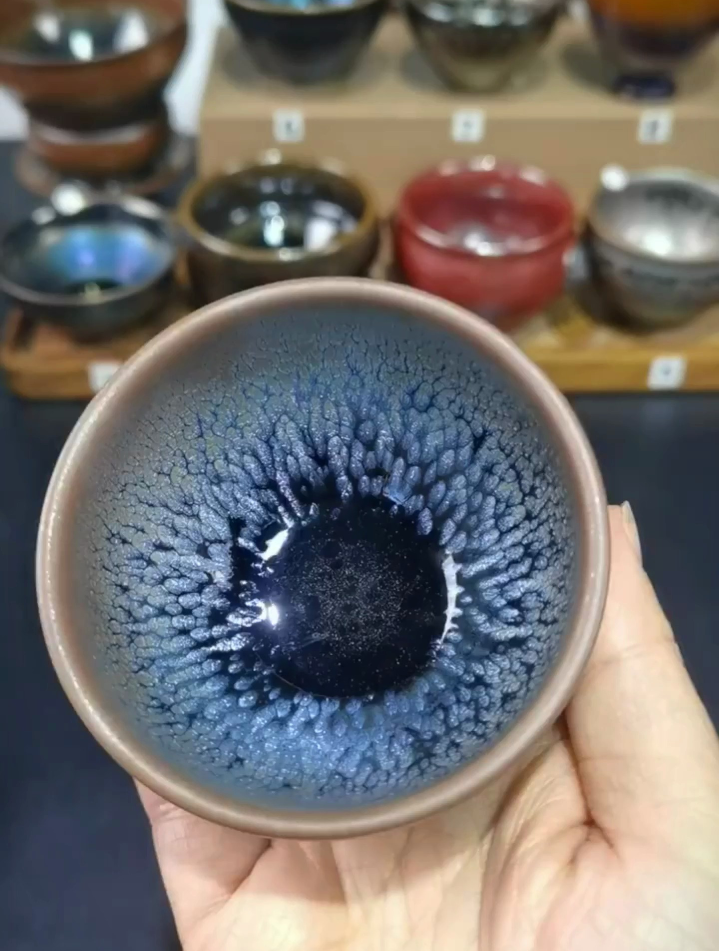 鹧鸪斑一支,晶体感饱满,铁胎原矿釉,建盏主人杯!-度小视