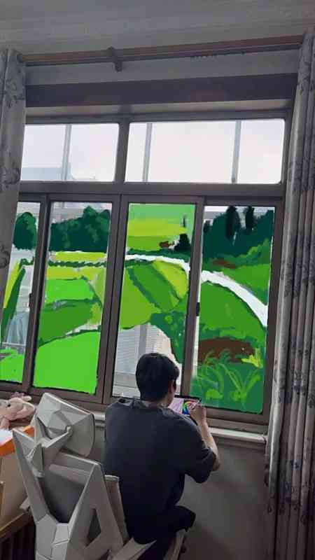 用画笔带你看窗外风景!上海一美术老师将阳台外风景画成浪漫动画