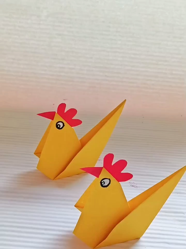 大公鸡折纸图解图片