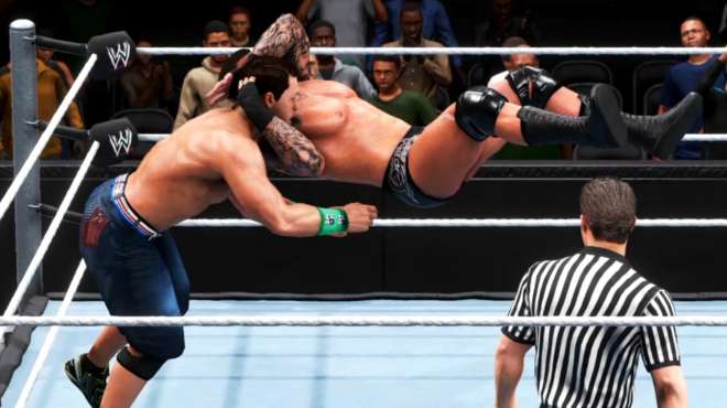 [图]WWE2k20：屈服赛，宿命之敌塞纳Vs兰迪，来自毒蛇的獠牙——RKO