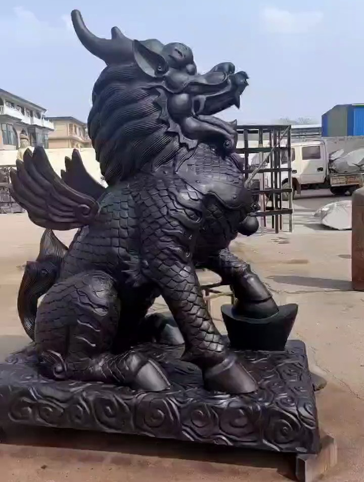 麒麟 动物雕塑 银行酒店门口装饰摆件