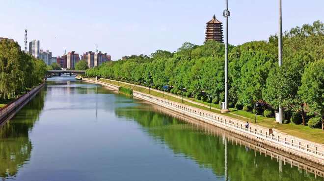 昆玉河畔玲珑公园,宝塔镇其中,赏古,游园,健身好去处