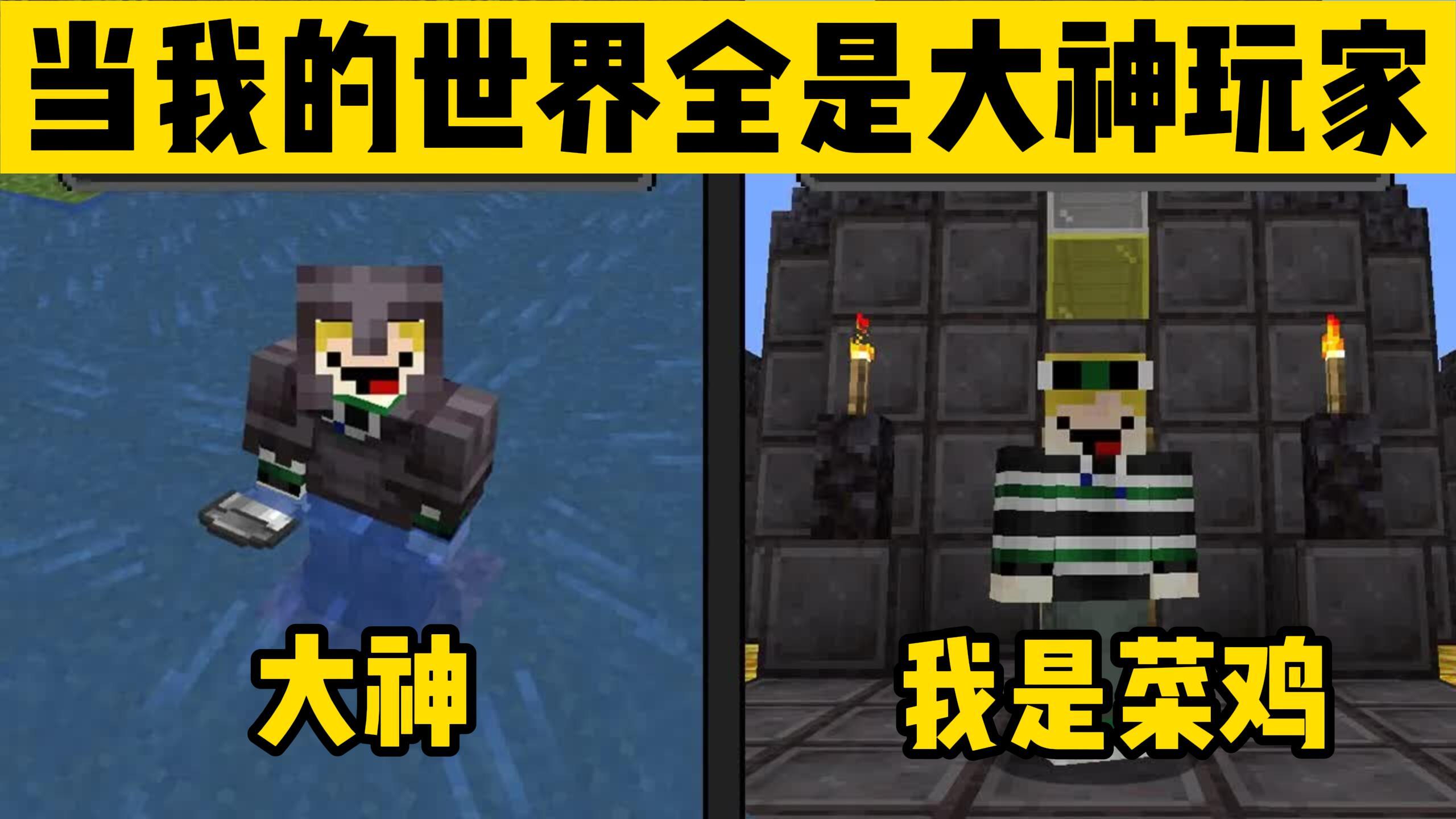 我的世界：当MC全是大神玩家，我这个小菜鸡该如何生存