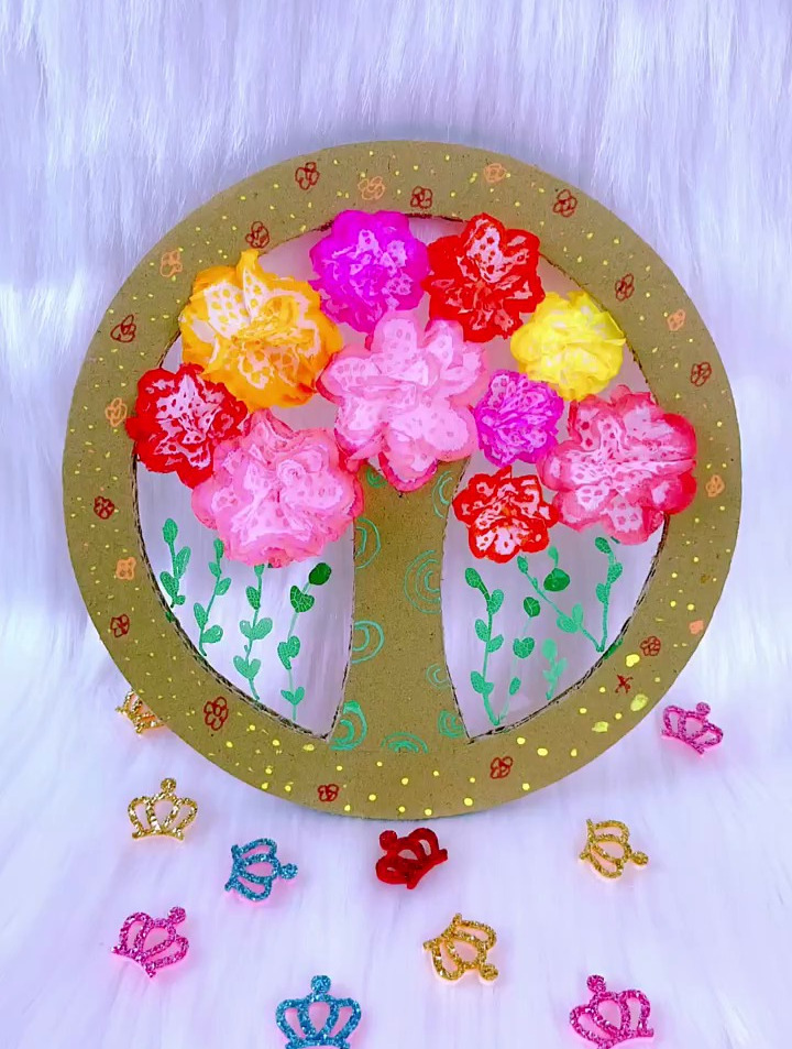 春天来了,和孩子一起来做简单漂亮的儿童创意纸巾贴画小手工吧-度小视