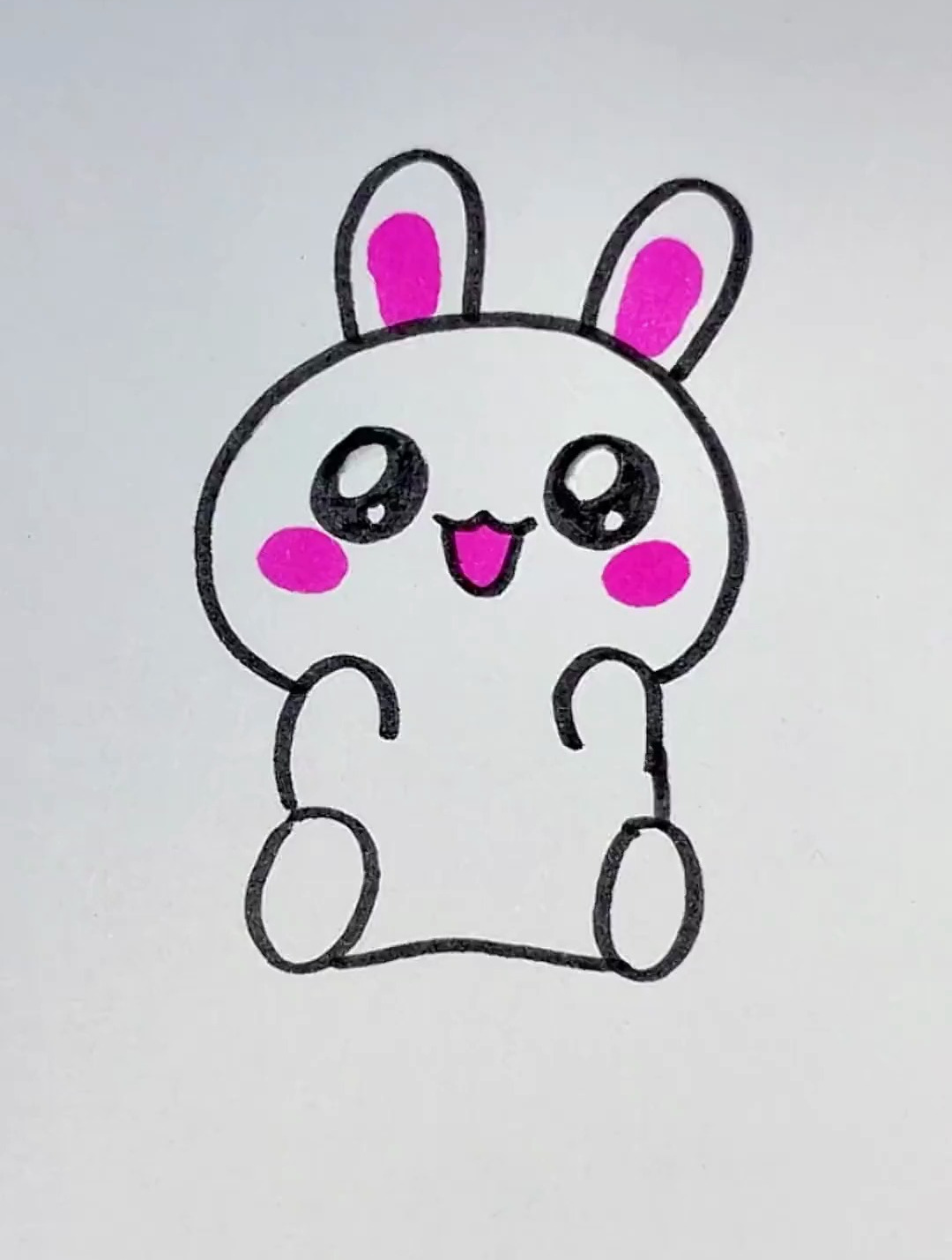 一学就会的简笔画,小兔子的简单画法 育儿简笔画 一起学画画