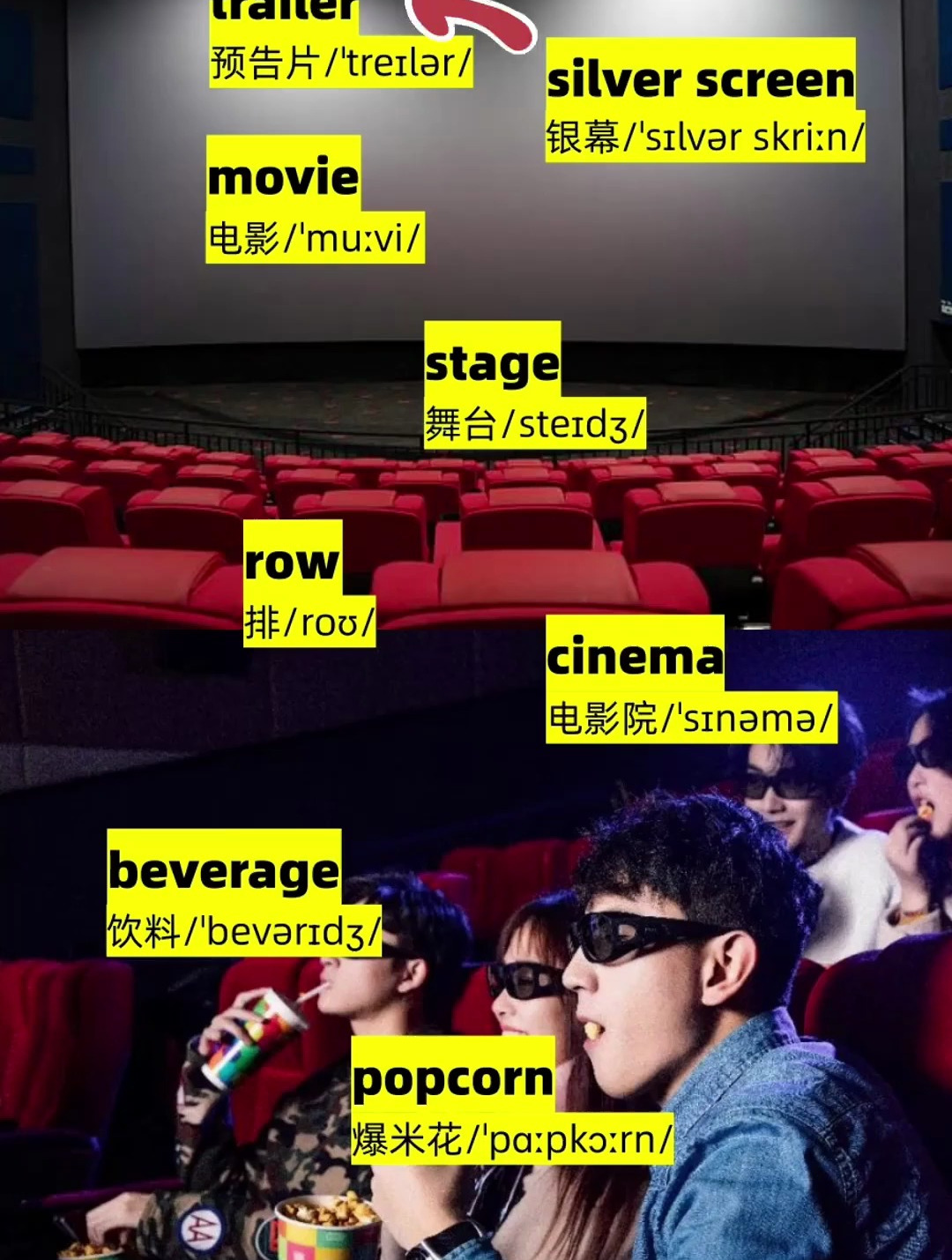 电影院常用英语单词