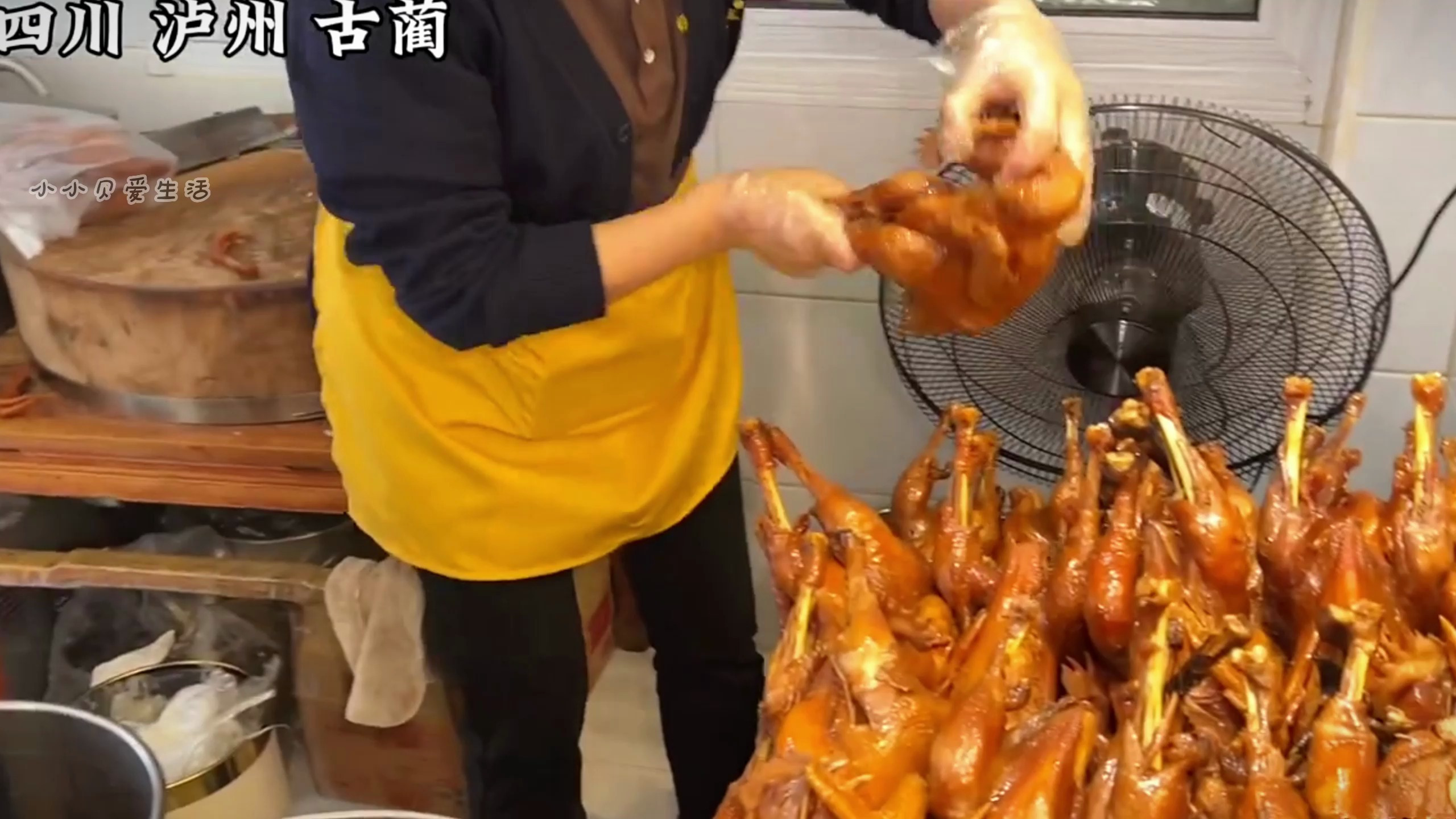 四川古蔺,麻辣鸡非遗老店每天卖1000多只