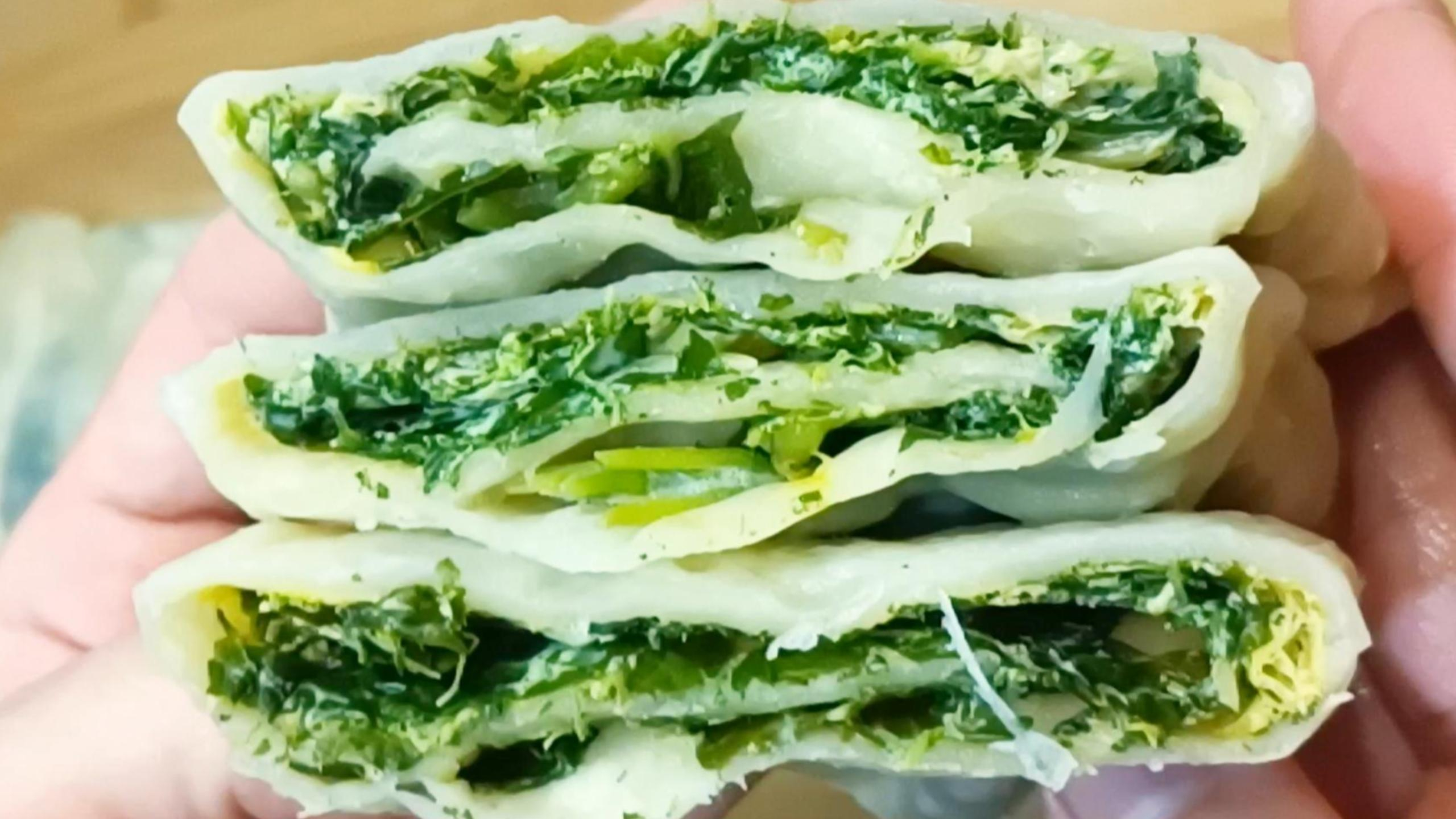 苋菜新吃法,蒸苋菜鸡蛋饼子