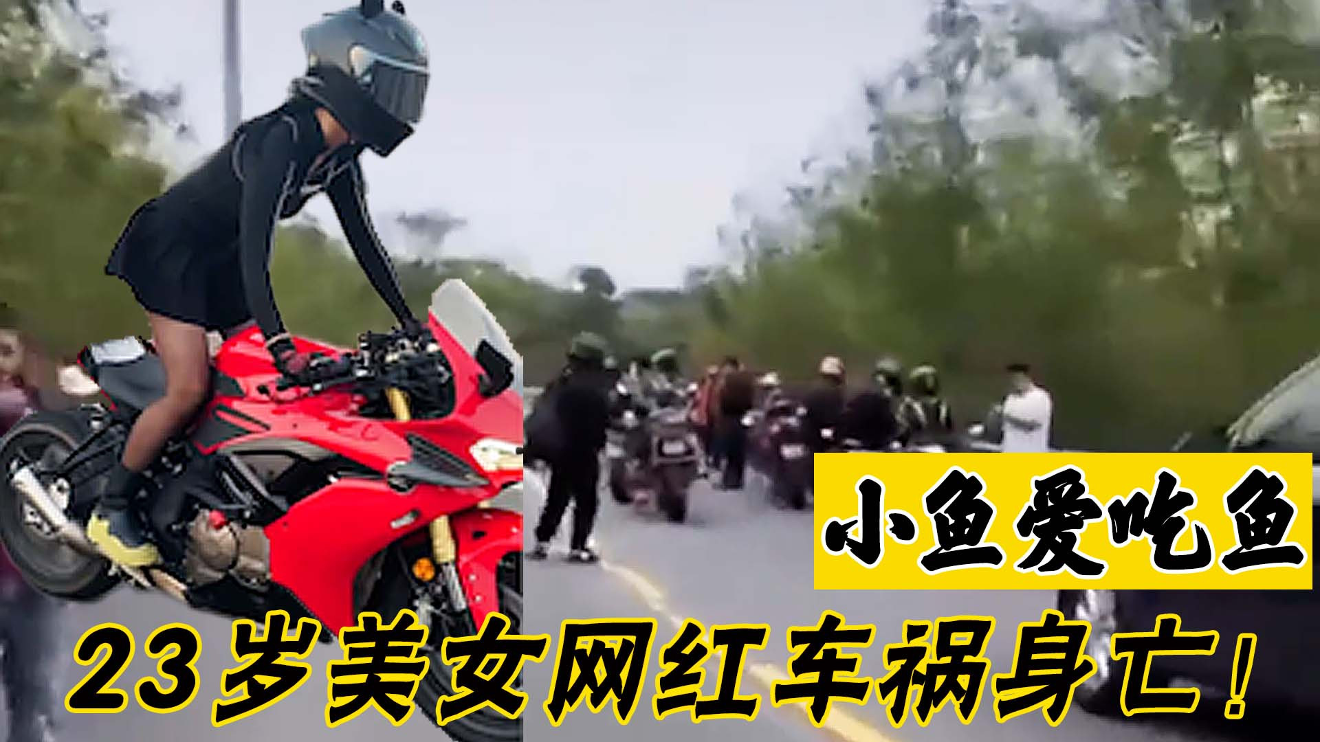 小鱼爱吃鱼:网传23岁美女网红车祸身亡,越界逆行,导致现场殒命
