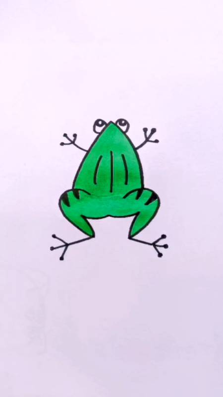 创意数字画小青蛙零基础学画画