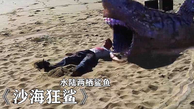 沙海狂鲨史前鲨鱼太过强悍竟能在沙滩中畅游真正的水陆两栖