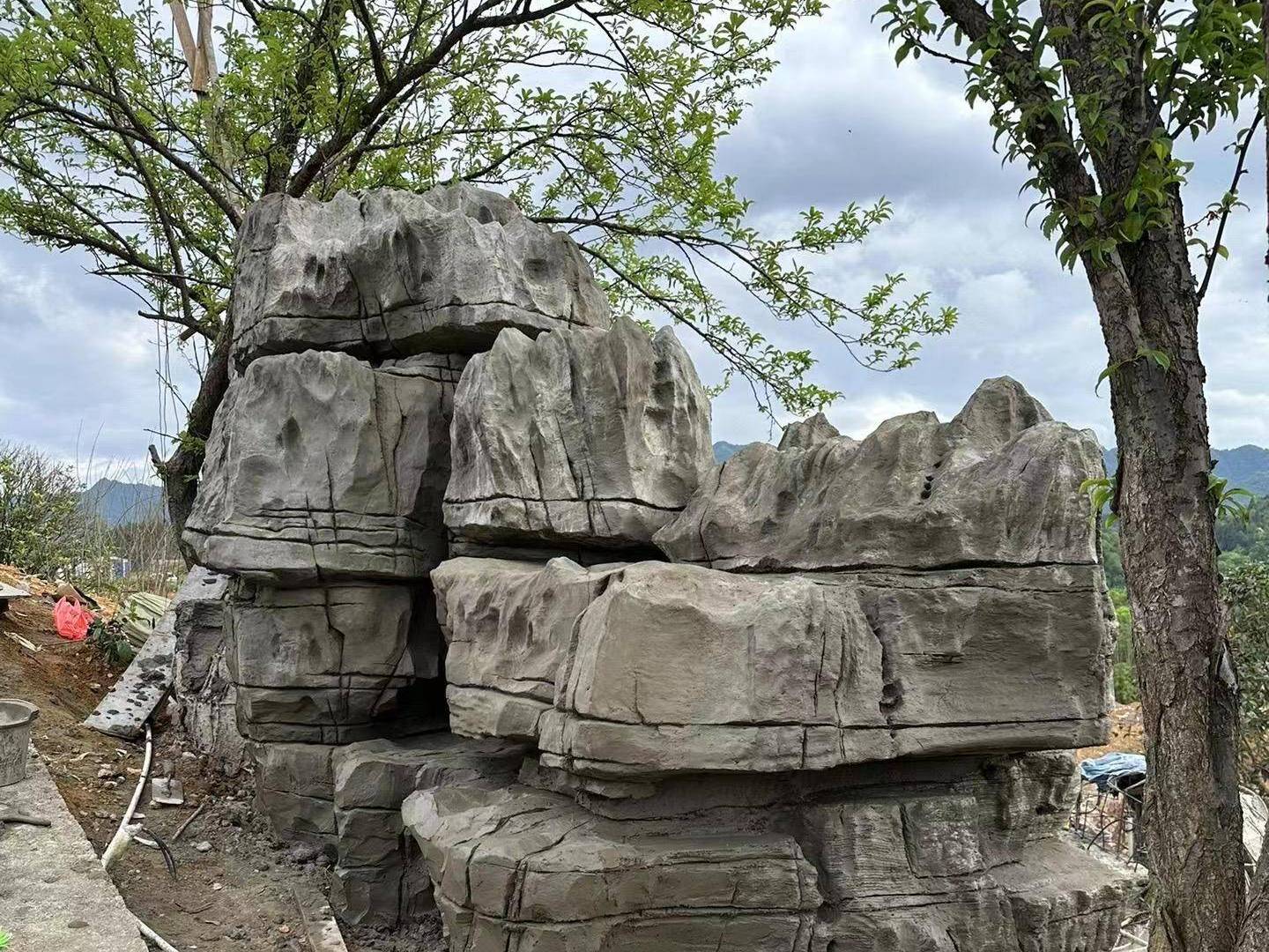 张掖假山-水泥假山-塑石假山制作