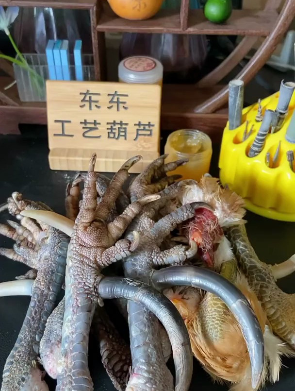 文玩鸡蹬子,鸡爪骨