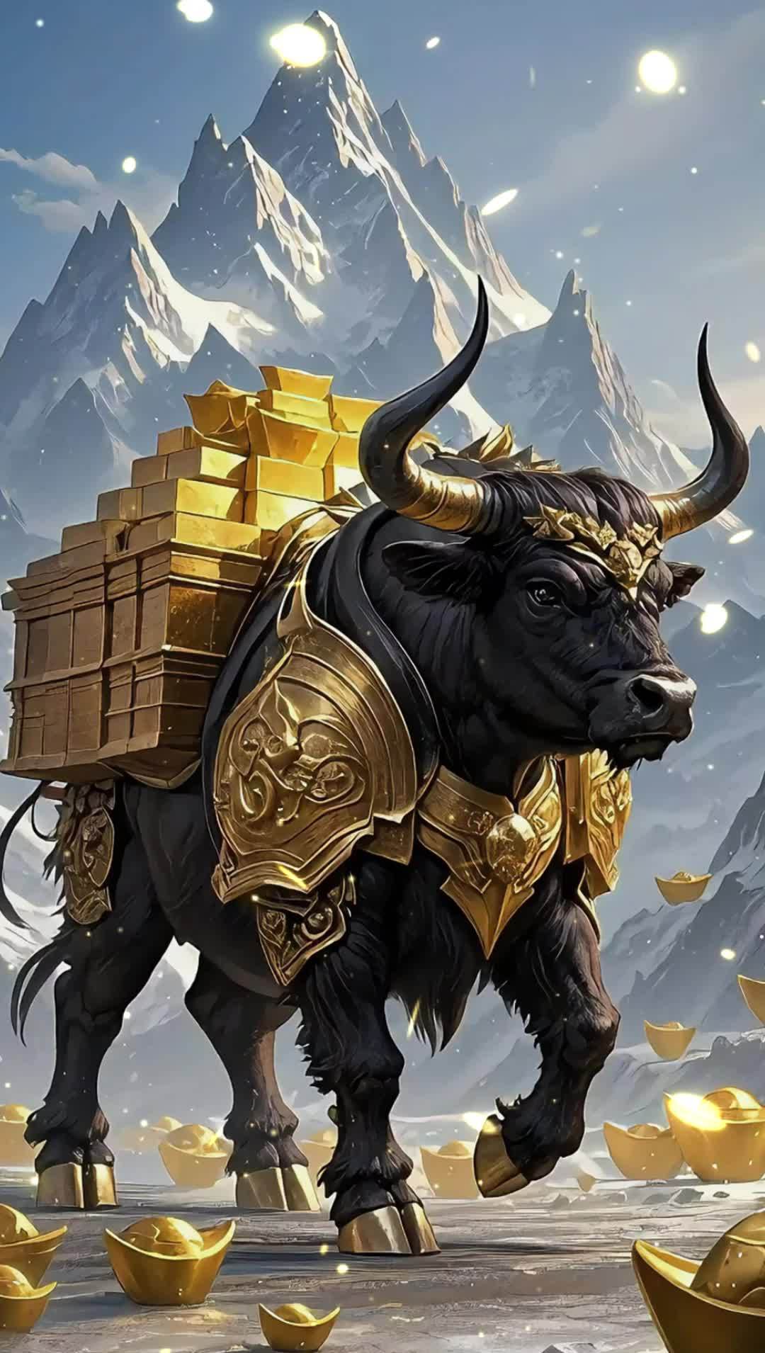 霸气黑牛,威武不凡