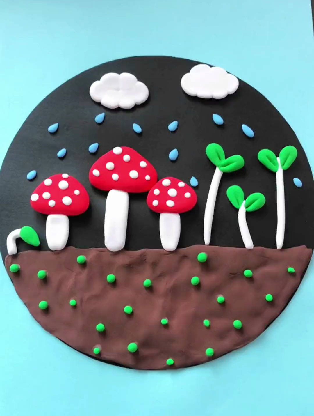 跟孩子一起用黏土做春天主题贴画吧!-度小视