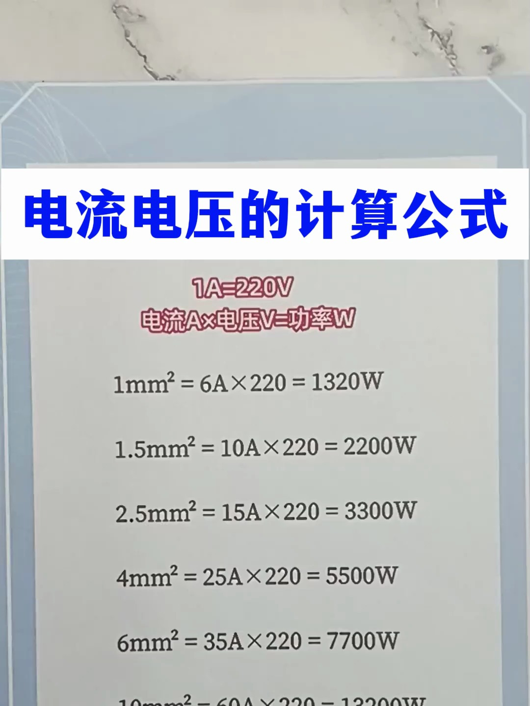 电流电压的计算公式