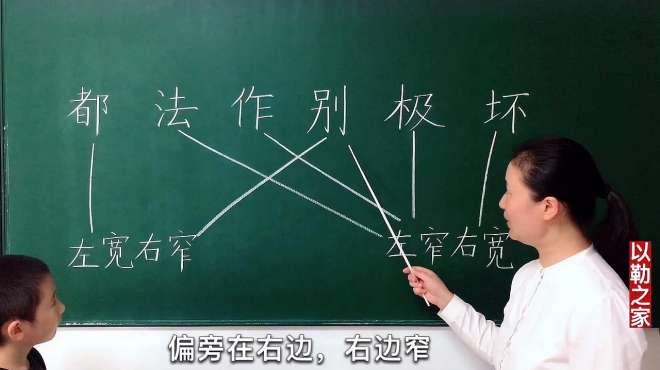 [图]二年级上册语文：如何区分，左宽右窄和左窄右宽的字