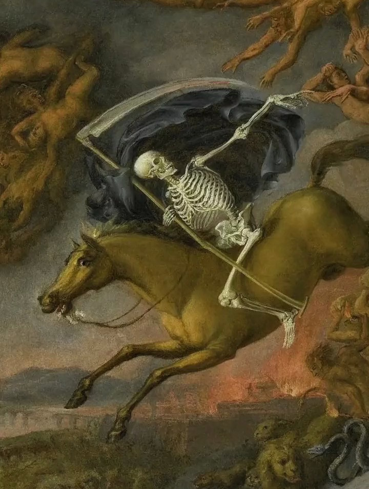 死神引领向地狱的众军团们 美术鉴赏 油画 每日一画 视觉冲击-度小视