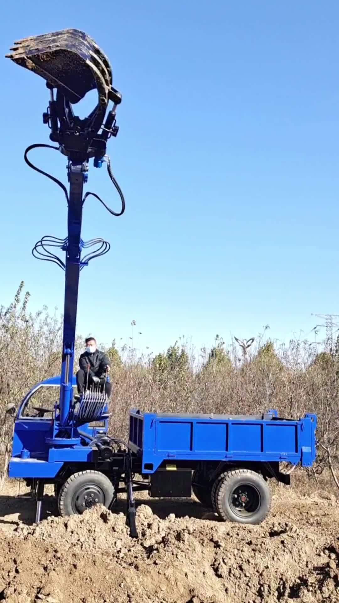 四不像随车挖随车抓四驱农用车
