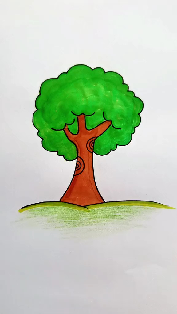 大树简笔画 一看就会