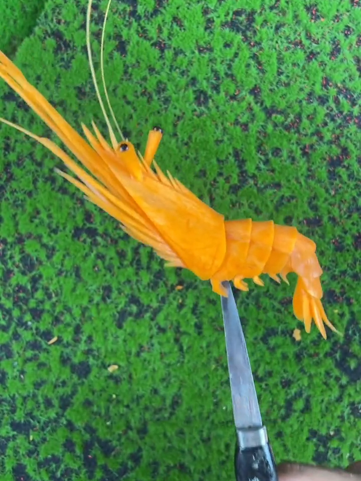 虾的雕刻步骤图片