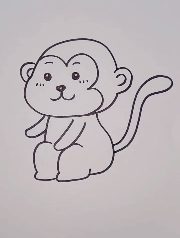 猴子怎么画简笔画简单图片