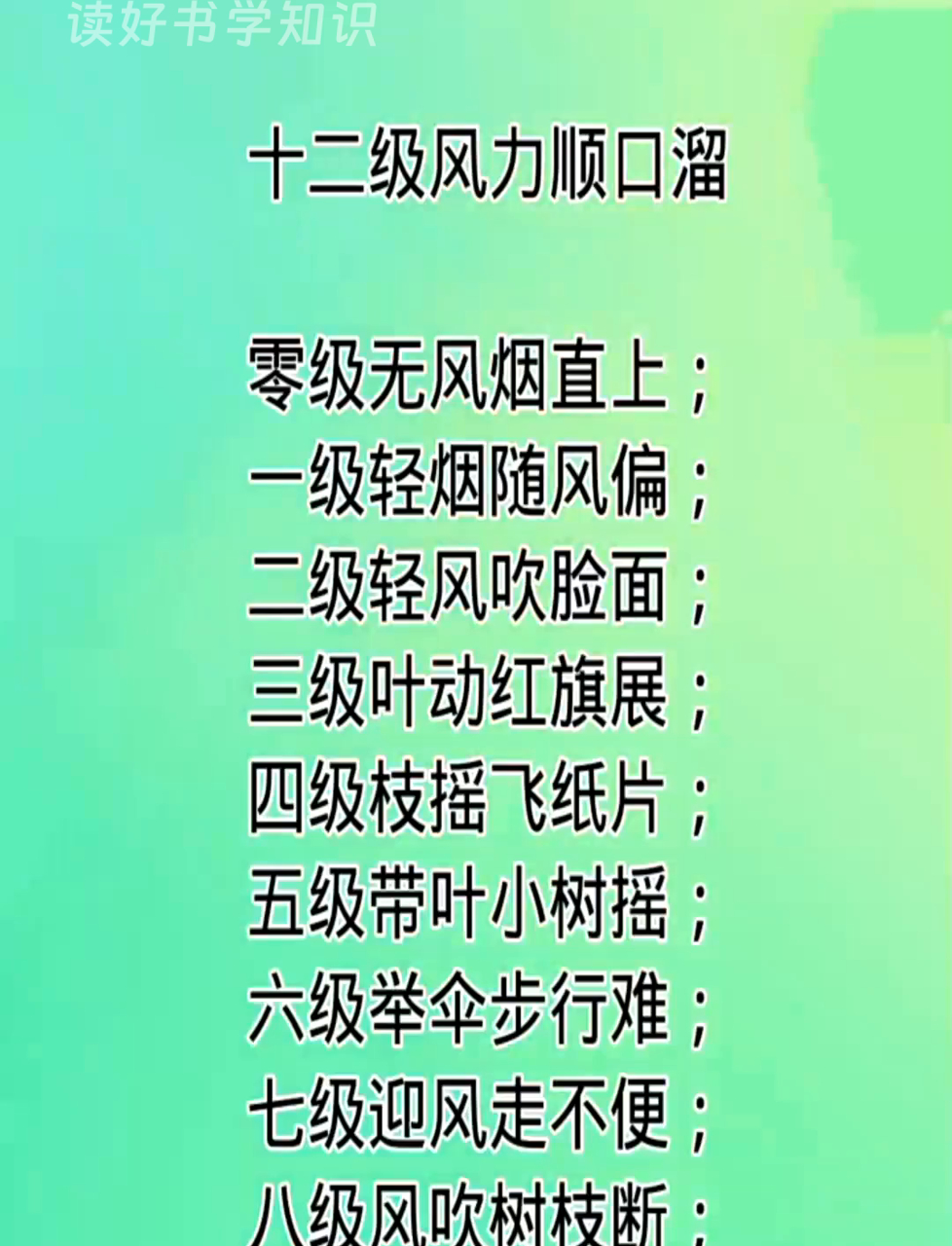 有啥特点?十二级风力顺口溜来揭秘
