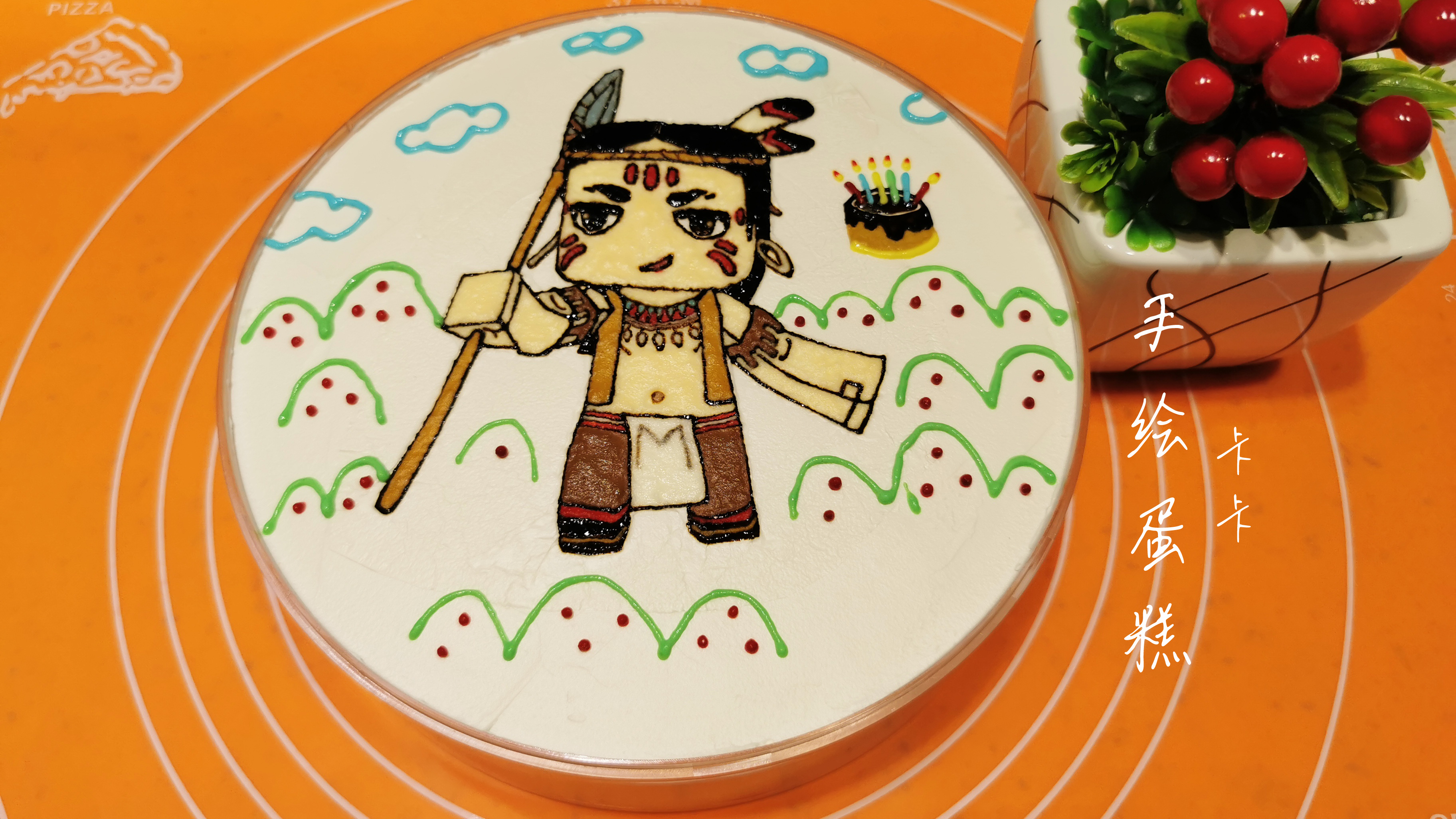 迷你世界卡卡手绘蛋糕,其实卡卡是做手绘初期就想做的人物