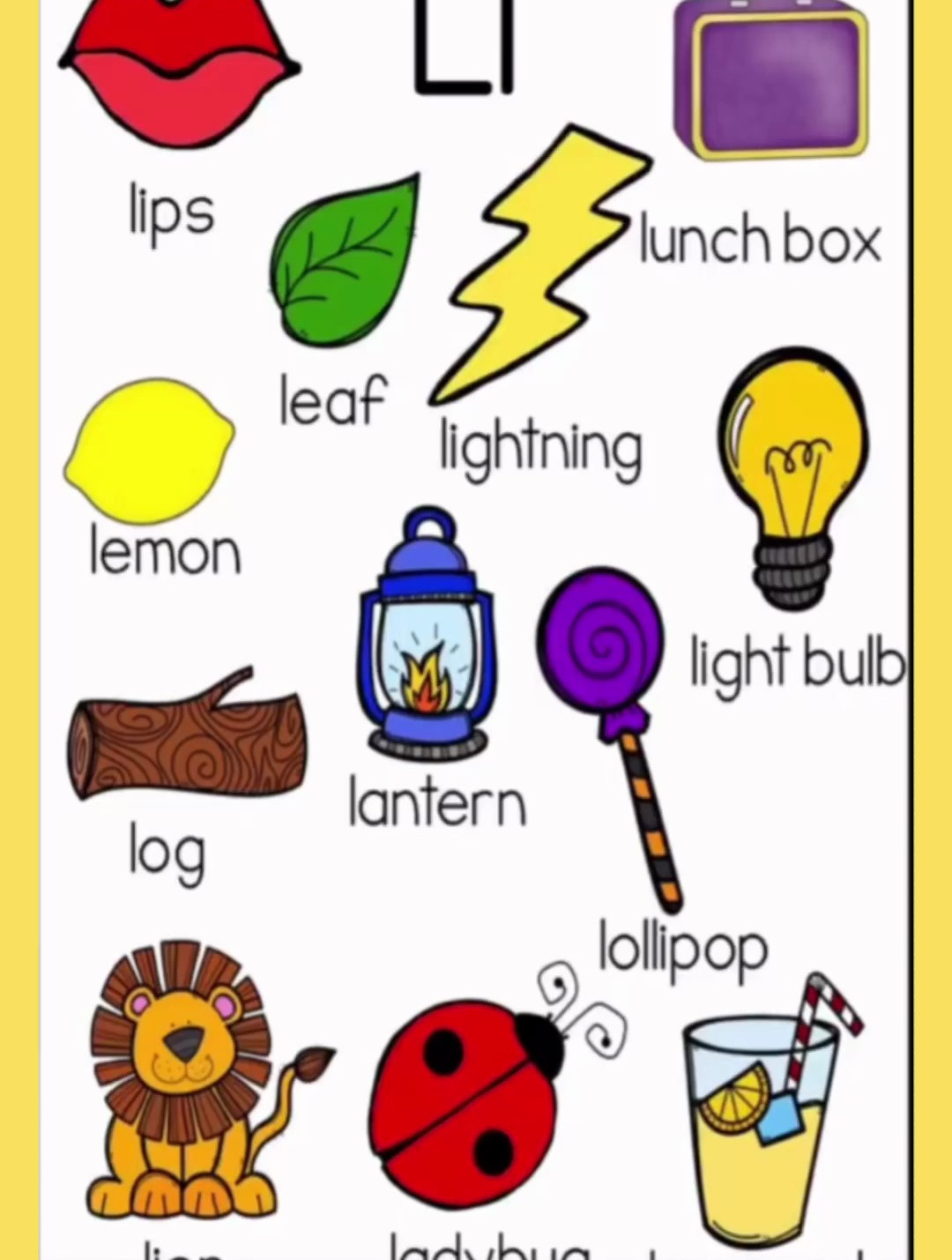 字母l开头的单词有哪些?我们一起来学一下吧