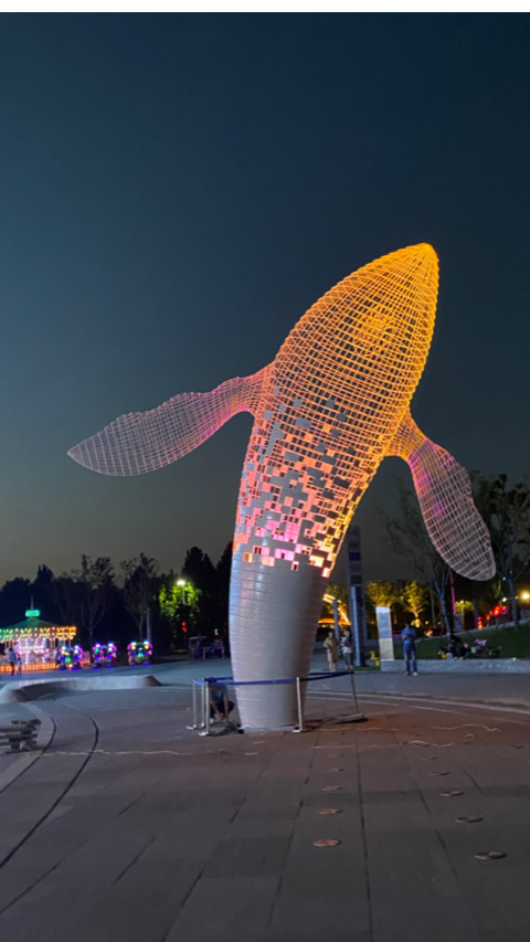 不锈钢鲸鱼雕塑摆件定制