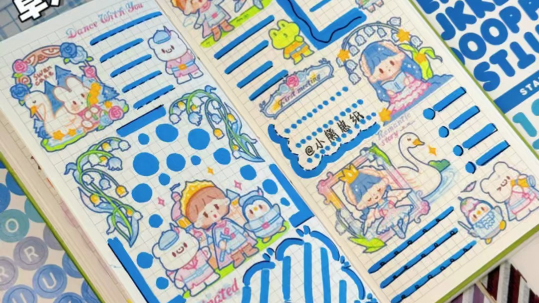 挑战用丙烯马克笔做手帐,卓大王天鹅精灵