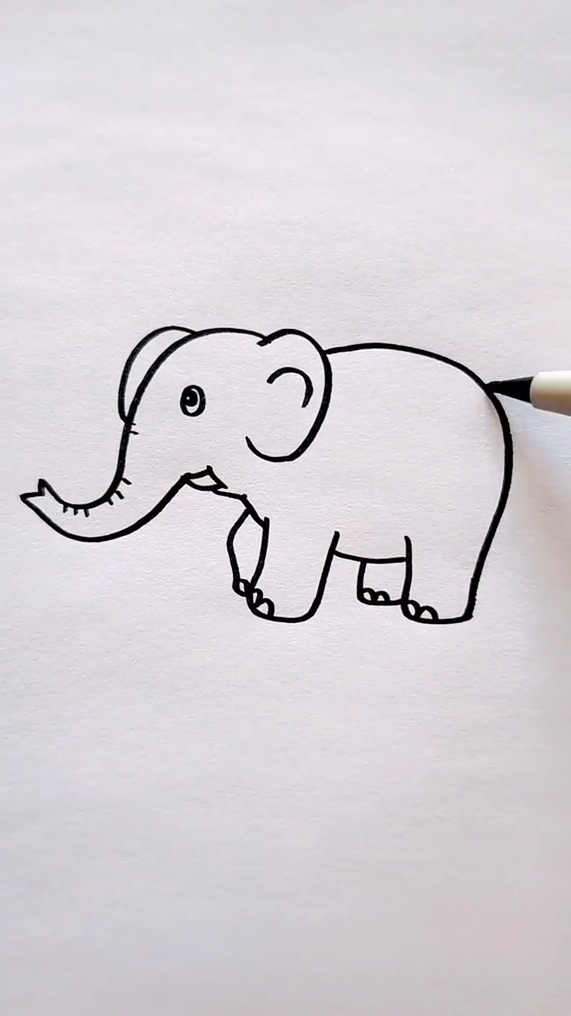 大象儿童简笔画 简单图片