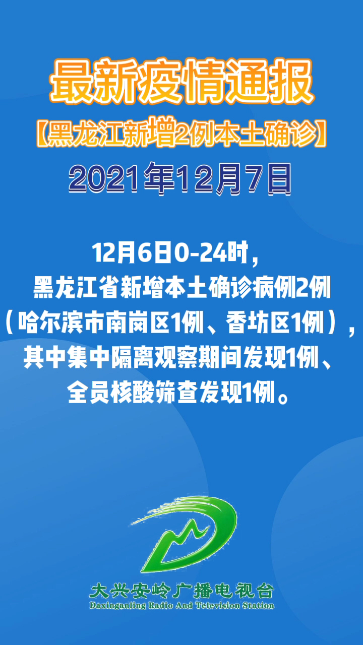 2021年12月7日黑龙江疫情最新通报