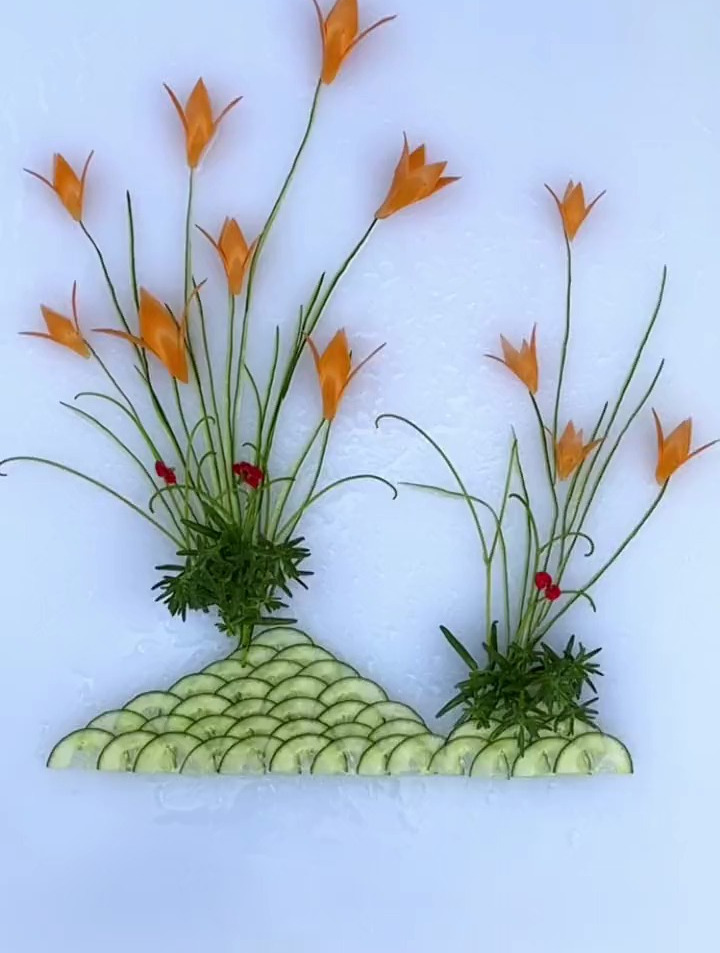 简易兰花摆盘,学会了吗铁!