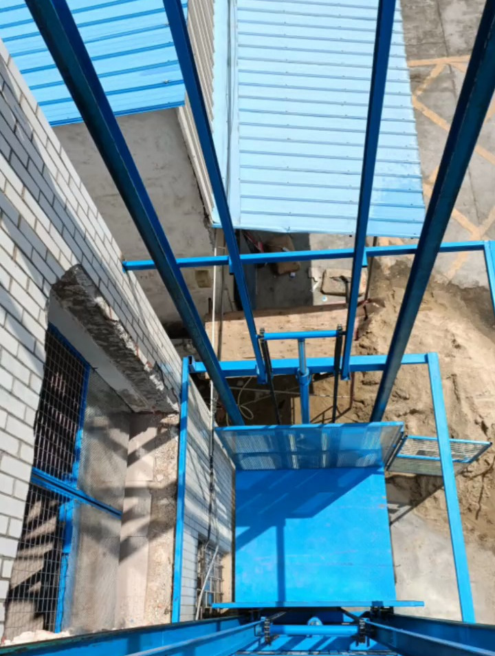 厂房防坠货梯 导轨液压货梯 车间载货简易货梯-度小视