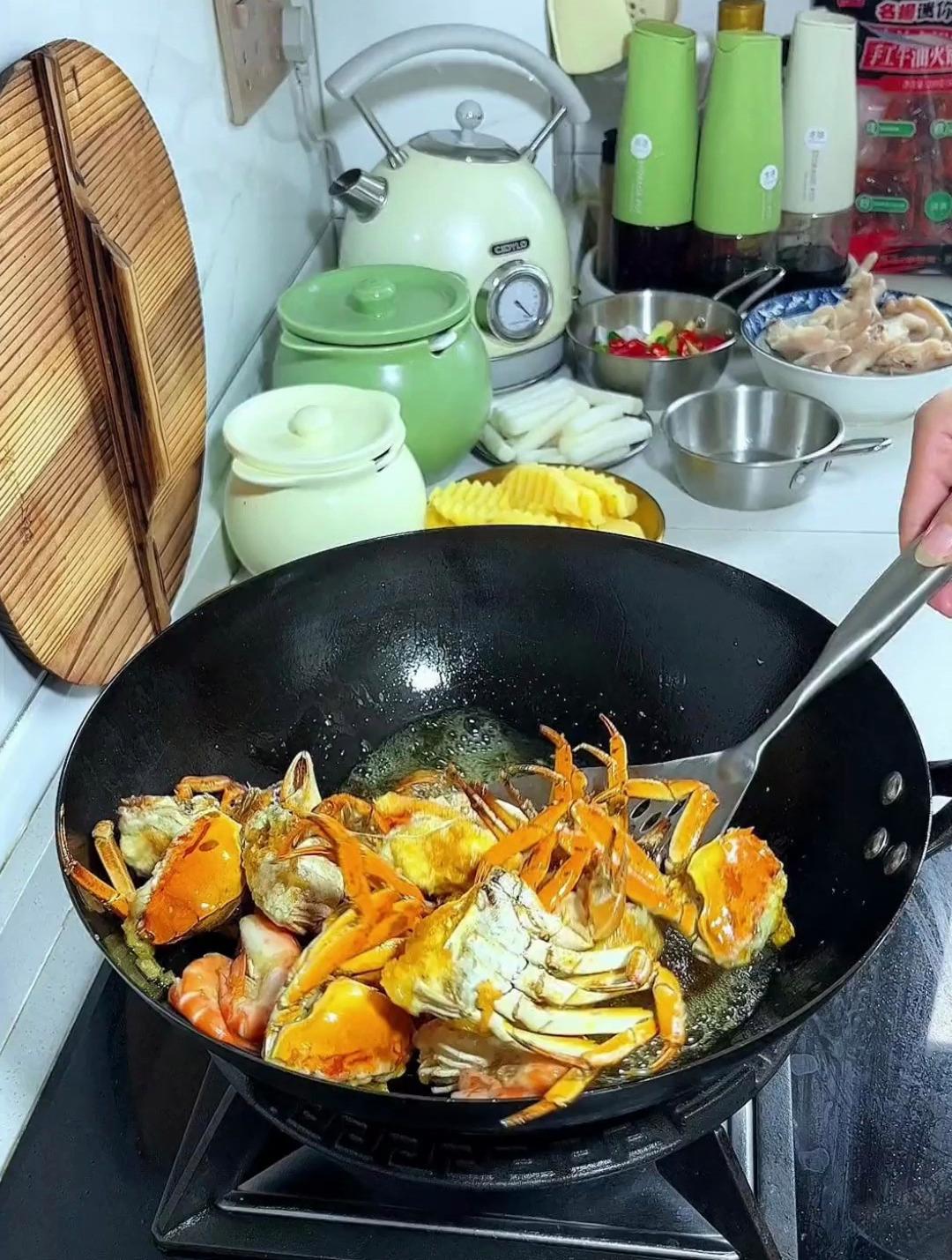 相当美味的蟹肉煲!