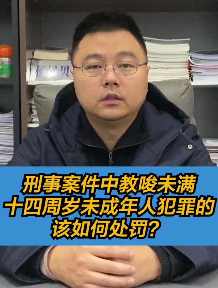 刑事案件中教唆未满十四周岁未成年人犯罪的该如何处罚?,法律,现象普法,好看视频