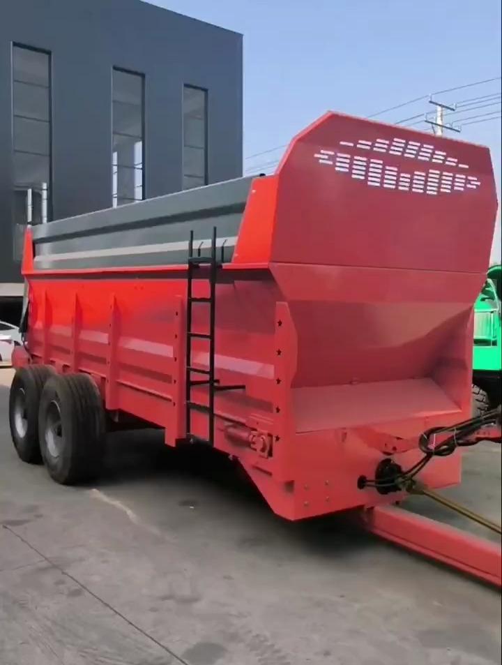 大型牵引式撒粪车 牛羊粪便撒肥机-度小视