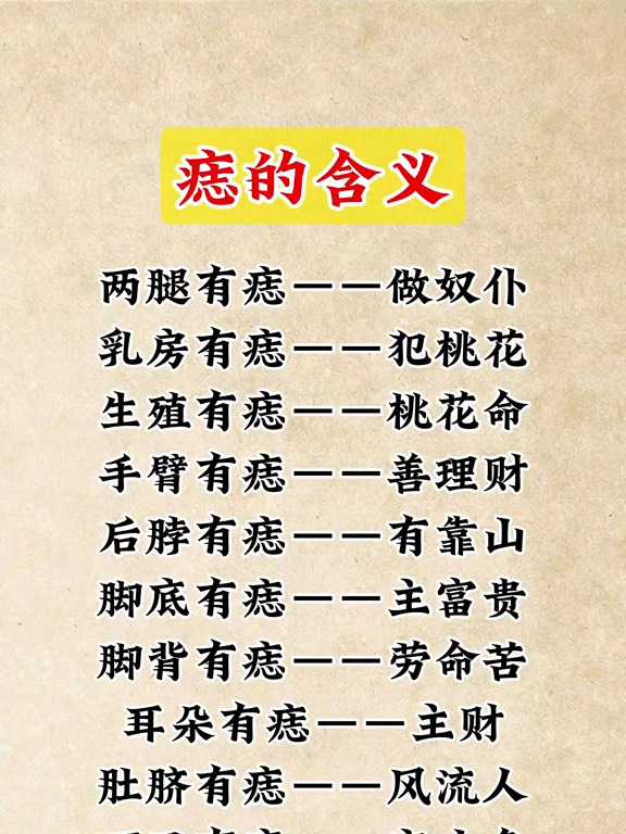 痣的含义你真的了解吗?