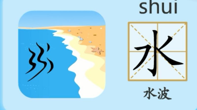 亲宝识字:学习汉字水的拼音组词笔画笔顺写法,母婴育儿,早期教育,好看视频