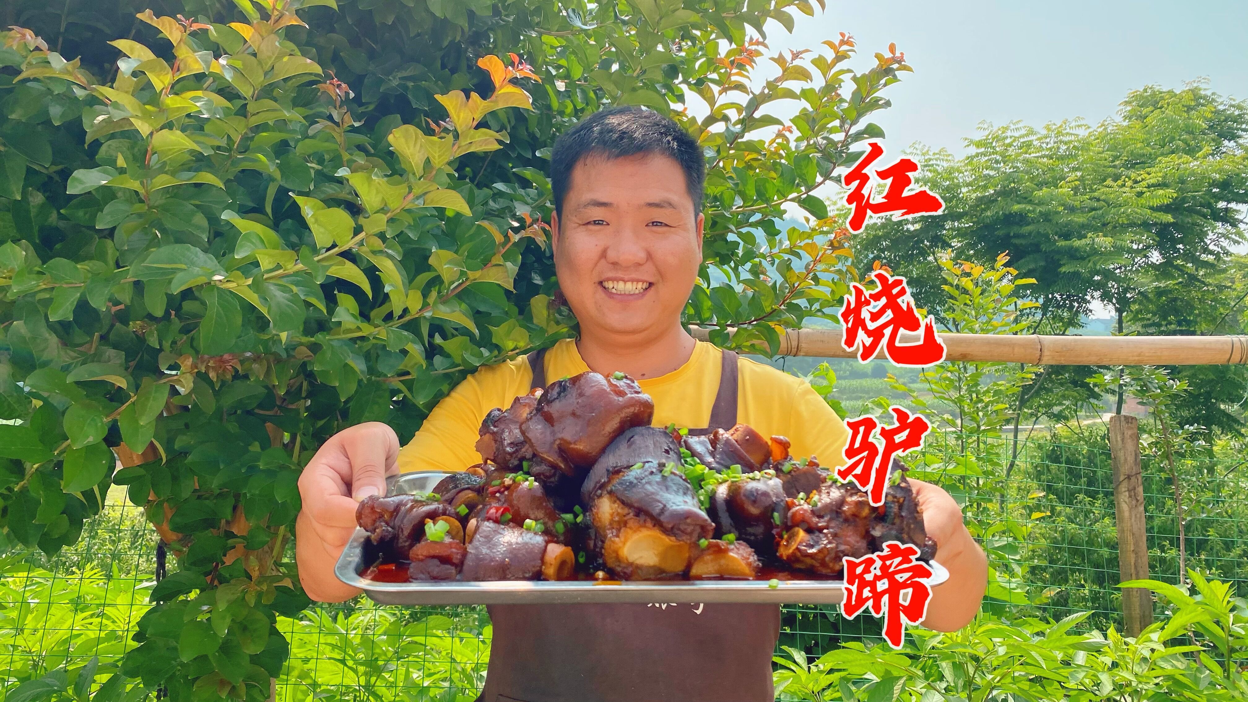 天上龙肉地上驴肉,两根驴蹄红烧入味,大口啃着下酒真爽