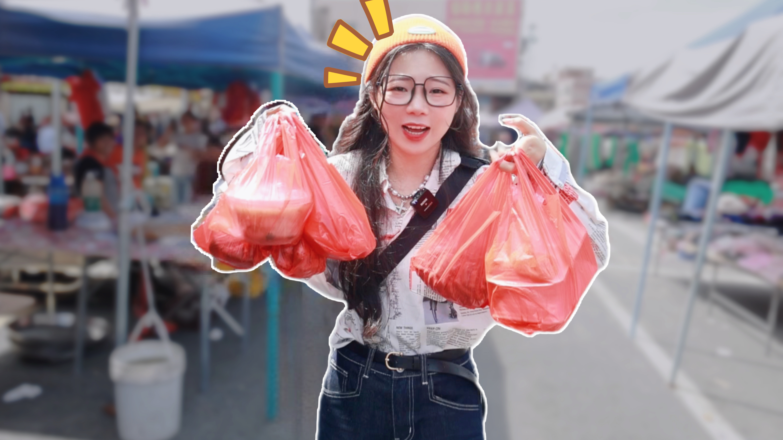 100元去集市上吃东西！这钱根本花不完，物价这么低？