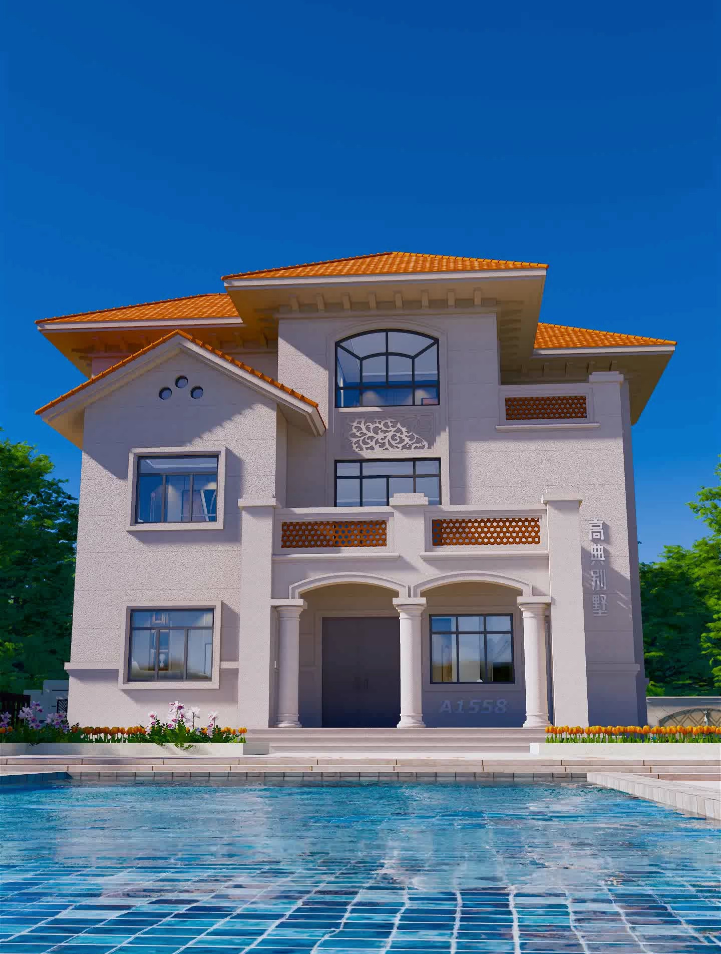 大气经典欧式洋楼自建房,最适合农村的设计