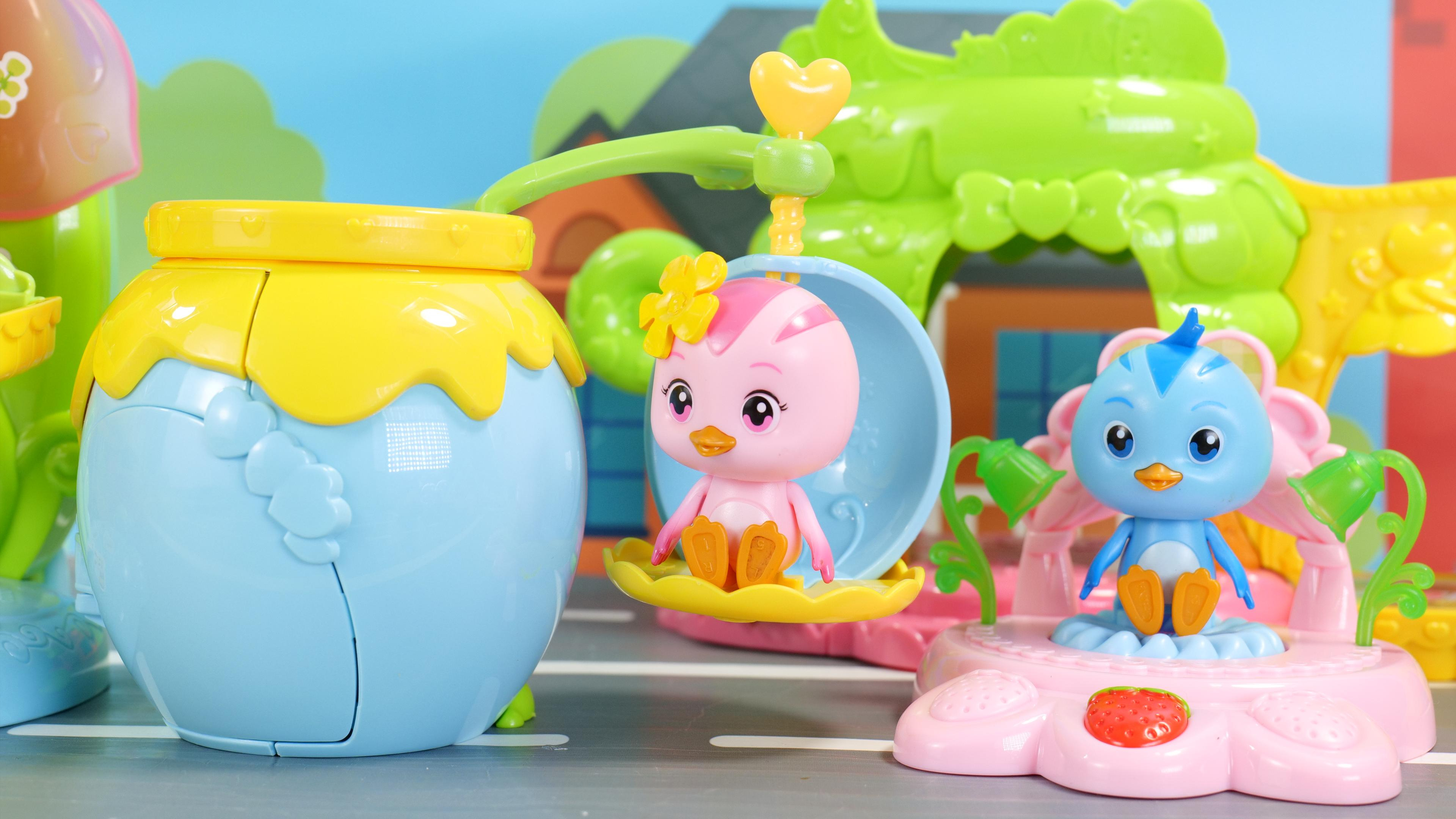 萌鸡小队朵朵发现了蜜糖罐子秋千和花瓣摩天轮-百度