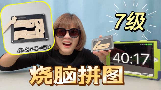 [图]粉丝寄来的烧脑解谜玩具，7级PUZZLE拼图，7片积木我竟拼了40分钟