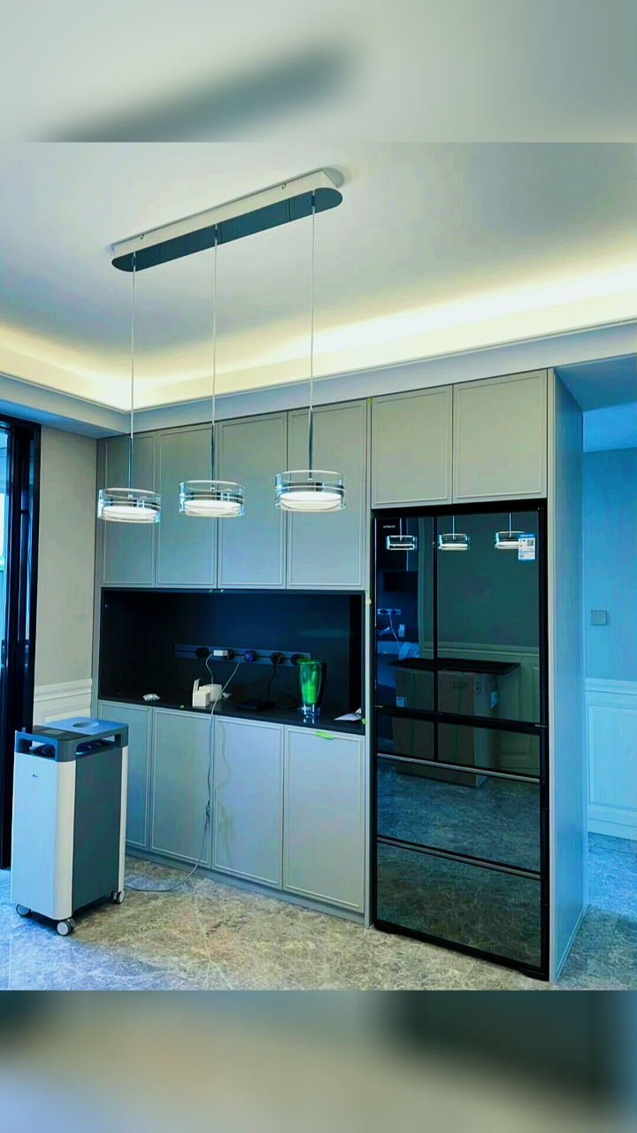 冰箱柜装修效果图,很漂亮的冰箱柜,你们装修时会选择吗