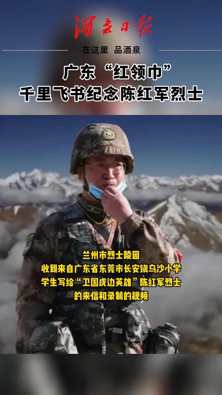 广东小学生缅怀"卫国戍边英雄"陈红军烈士