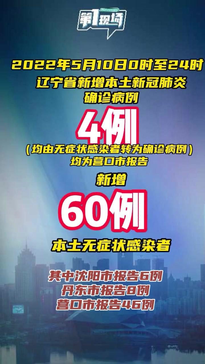 2022年5月10日0時至24時遼寧新型冠狀病毒肺炎疫情情況